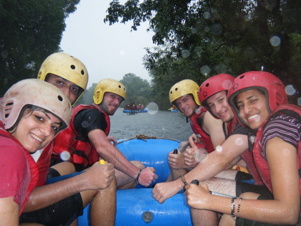 Goa Rafting taking people along the river